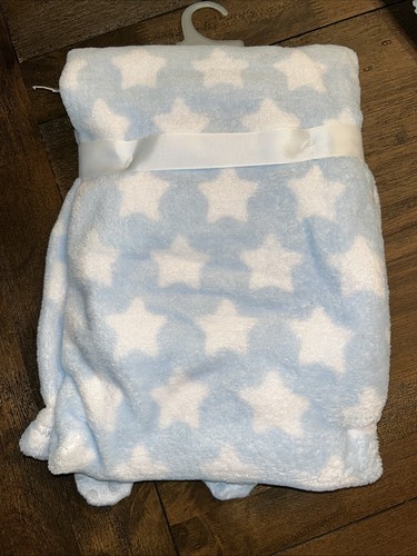 NEW Baby Gear Blue Bear/Dog w/3D Crinkle Minky & Stars Baby Blanket - Picture 3 of 5