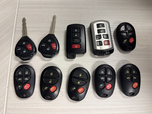 Lot of 10 Used Untested Toyota Key Fobs Pictured