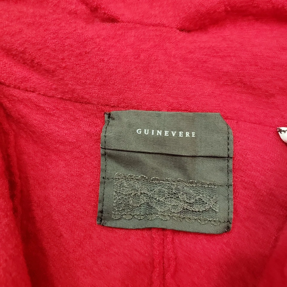 Cárdigan Suéter Ginebra Mujer Pequeño Rojo Lana Frente Abierto Manga Larga Foto 4 de 4