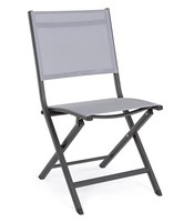 Bizzotto Lagun Gartenstuhl Balkonstuhl Terrassenstuhl Klappbar Aluminium Grau