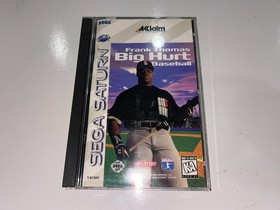 Frank Thomas Big Hurt Baseball (Sega Saturn) 100% Complete w Collector Card MINT