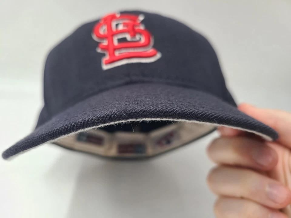 Vintage St Louis Cardinals New Era 59Fifty Fitted 7 3/4 Hat Cap Wool MLB Blue - Image 3 of 4