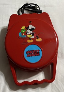 Villaware Mickey Mouse Red Waffler Waffle Maker