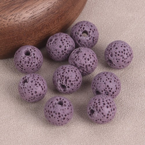 Round Colorful Lava Stone 6mm 8mm 10mm 12mm 14mm 16mm Loose Pelelith Beads Lot - Picture 14 of 19