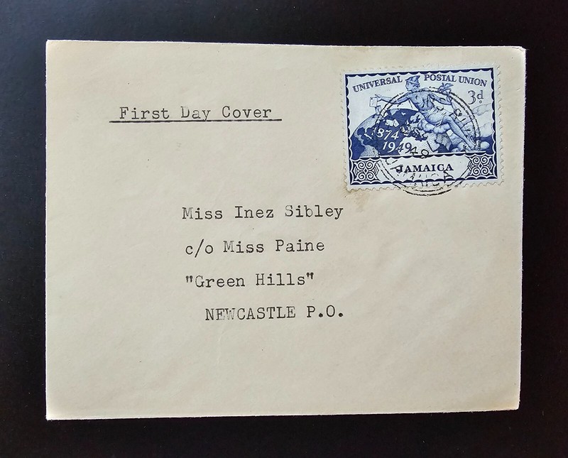 JAMAICA Cover 1949 KGVI Universal Postal Union UPU 3 Pence Postmark NEWCASTLE 