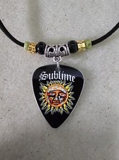 Handmade Sublime Aluminum Guitar Pick Necklace