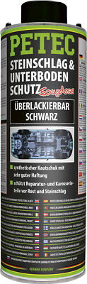 Petec Stone Chip & Underbody Protection Rubber Paintable Black 1L