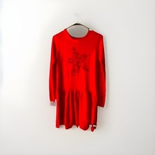 NWT Cat Jack Girls Holiday/Chistmas red sweater sequinwork dress XL 14/16