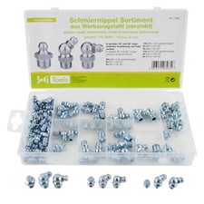 Schmiernippel Sortiment 110 Teile Fettnippel metrisch gerade 45° 90° Fettpresse