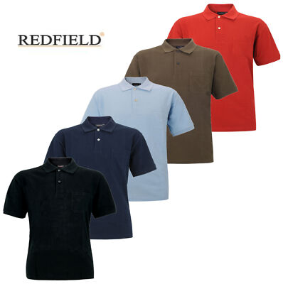 REDFIELD POLO-SHIRT XL BIS 8XL ÜBERGRÖßE Shirt mit Brusttasche und Knopfleiste