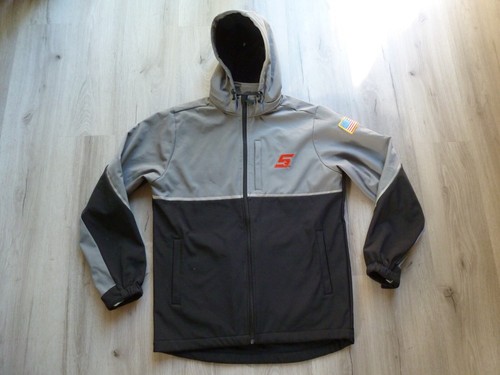 Snap-on Tools Hooded Jacket Mens M Fleece Lined Full Zip Embroidered USA Patch