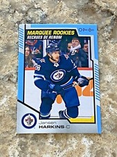 2020-21 O-Pee-Chee Blue Border Marquee Rookies Jansen Harkins #530 Hockey Card