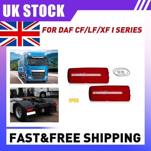 Pair N/S Rear Tail Light Brake Lamp Cover Lens For DAF CF LF XF I