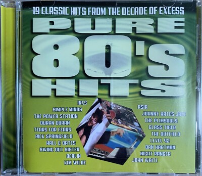 Pure 80's Hits 19 Classic Hits from the Decade of Excess Audio Music CD
