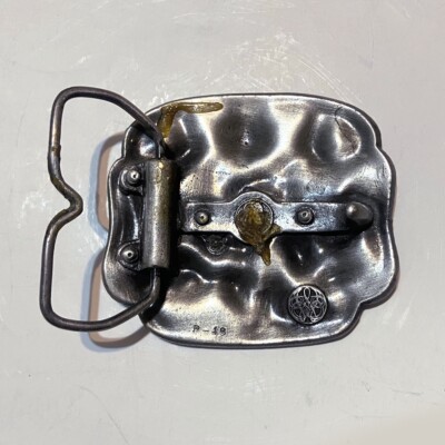 Bergamot Brassworks Floral Belt Buckle s-l400.jpg main image 2