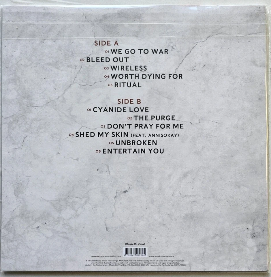 Within Temptation Bleed out LP Album Vinyl Record Limited Edition red and black Foto 3 de 4