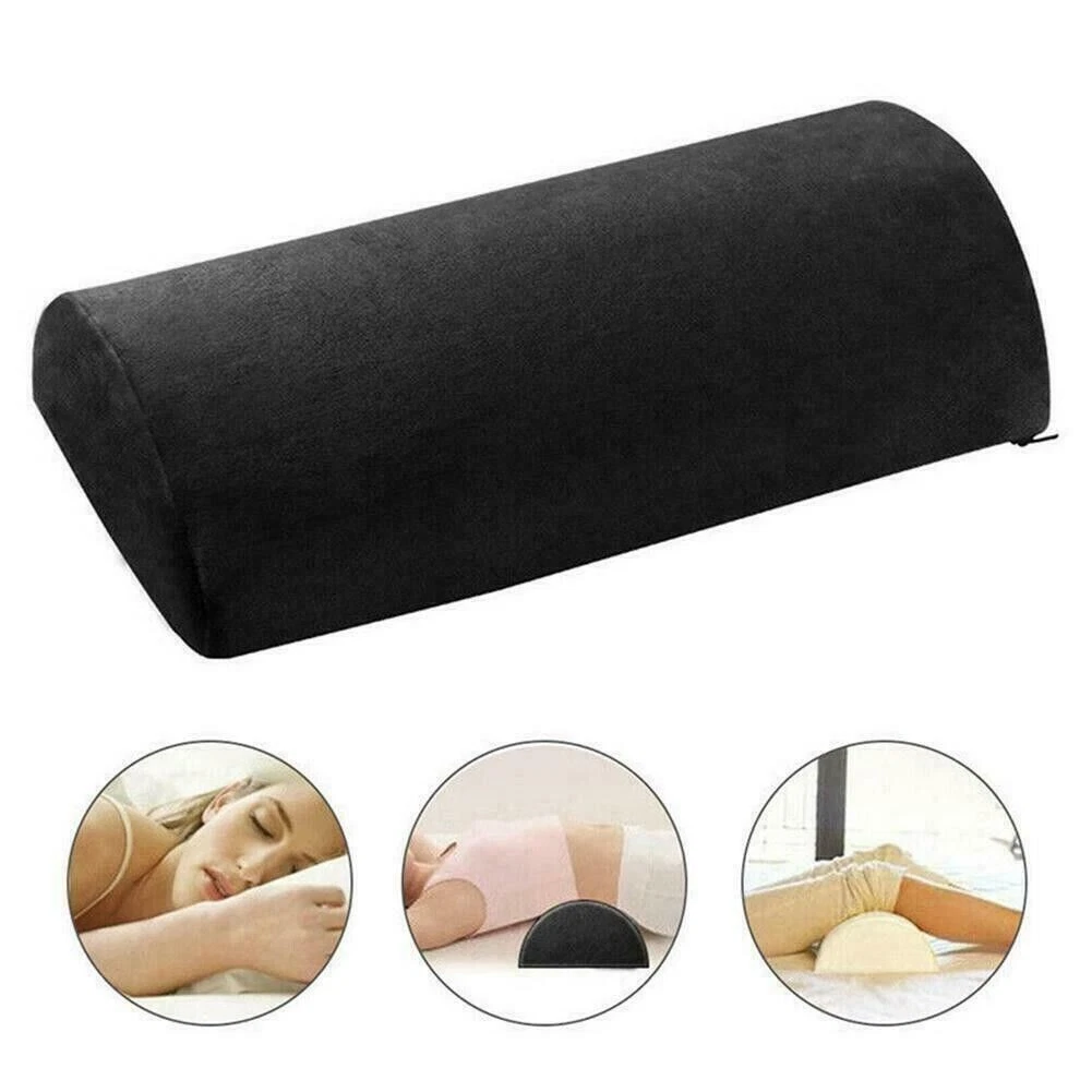 HALF MOON PILLOW MEMORY FOAM BACK PAIN RELIEF SUPPORT CUSHION eBay