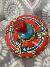 Vintage Retro Ohio Art Circus Zebra Metal Top