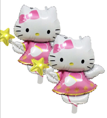 (2 pcs ) Hello Kitty Foil Balloons  Party Theme decoration supplies.
