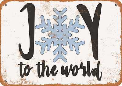 METAL SIGN - Joy To the World - Vintage Look