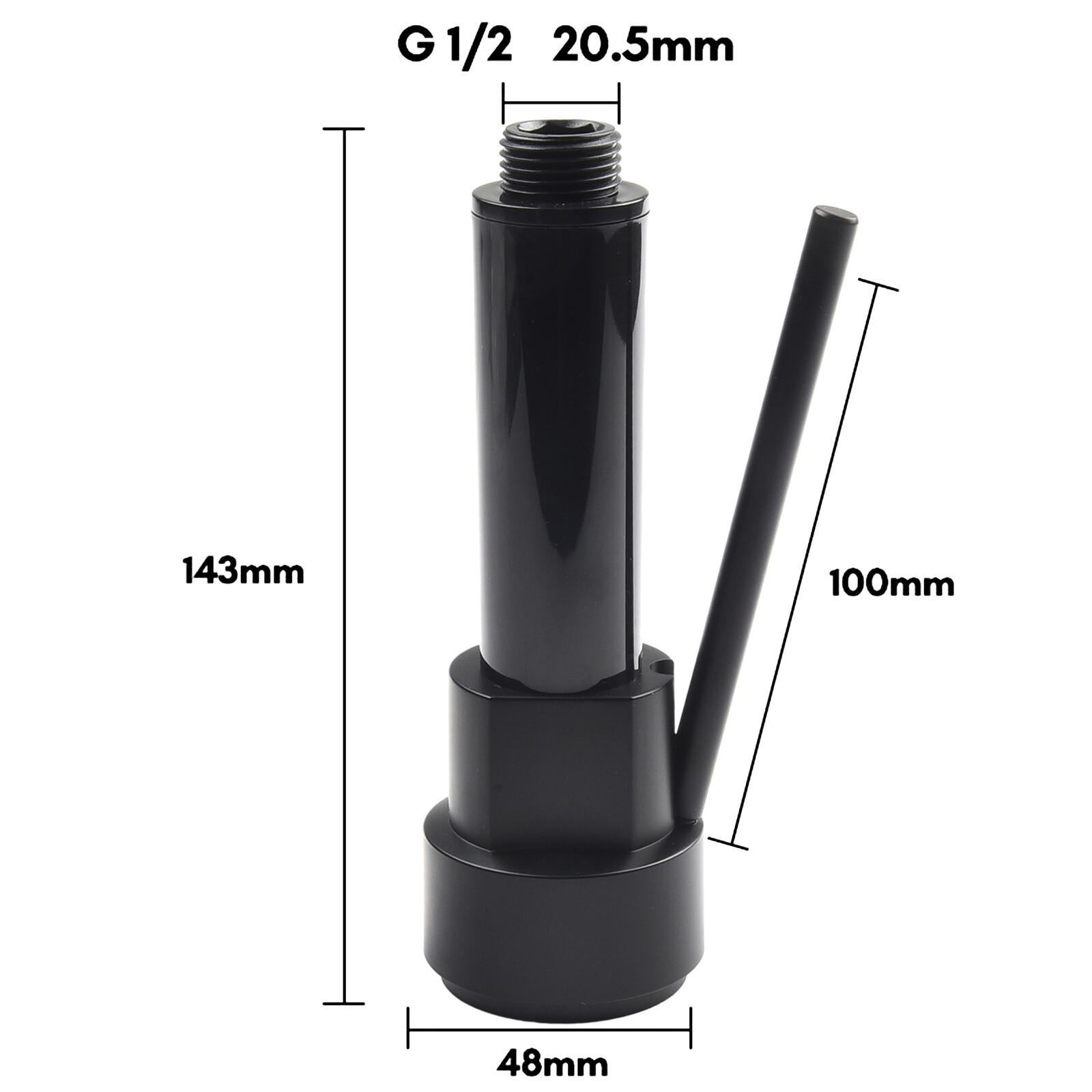 Premium Kitchen Tap Water Faucet Shower Head Replacement Black ABS