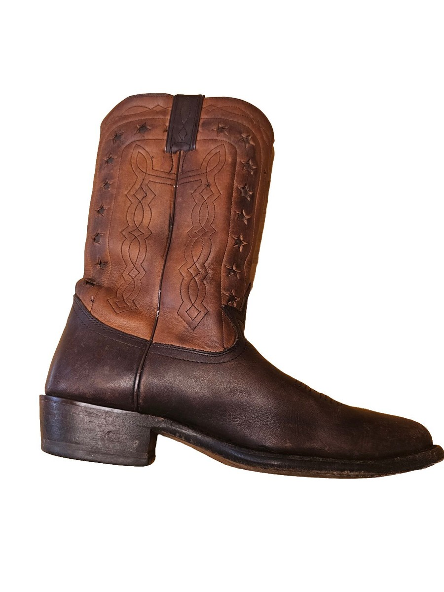 Frye Pull On Leather Boot Brown 8 D Western Cowboy Rodeo Star