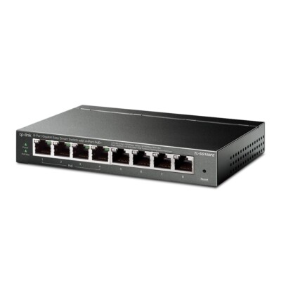 TP-LINK TL-SG108PE 8-Port Gigabit Desktop POE Smart Switch Schwarz BRANDNEU