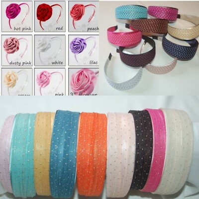 Satinhaarreifen Satin  Haarschmuck Headbands Haarband Hoop Hairbands Haarreifen 