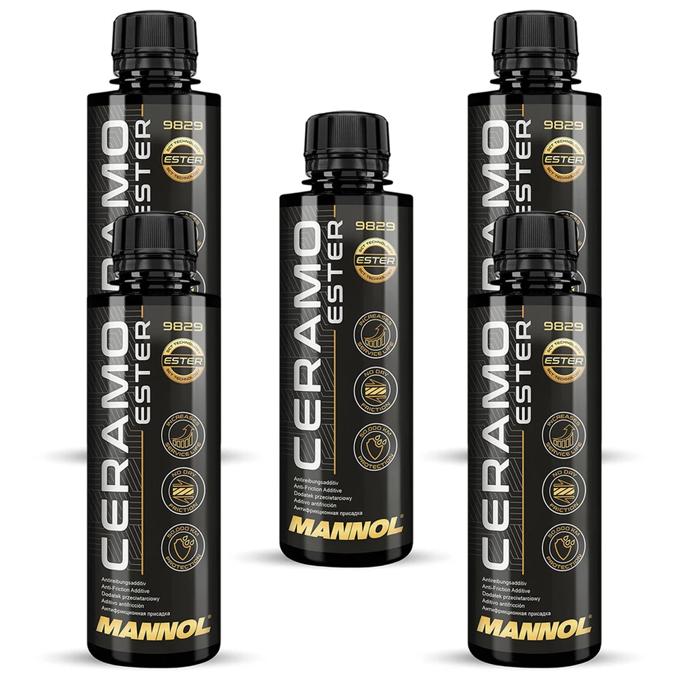 5x 250ml MANNOL Ceramo Ester 9829 Additif Anti-usure Protection Moteur - Photo 1/2