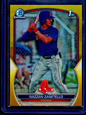 2023 Bowman Draft Baseball NAZZAN ZANETELLO Yellow Refractor 1st #’d 64/75