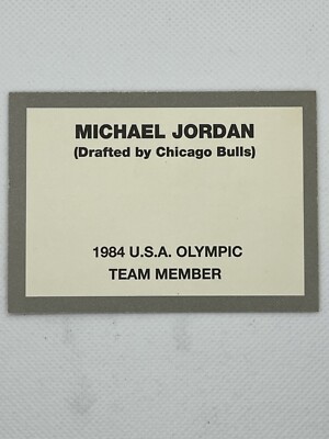 1984 Michael Jordan USA Olympic Team Member Red Border Card RARE