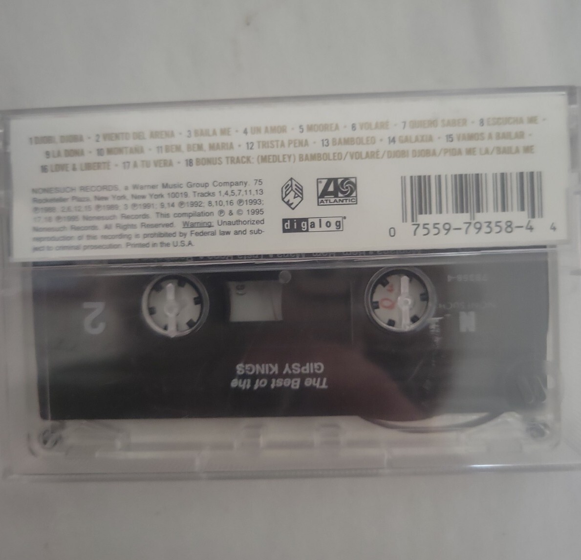 Gipsy Kings［カセット］ THE BEST OF THE GIPSY KINGS CASSETTE NONESUCH RECORDS 1995