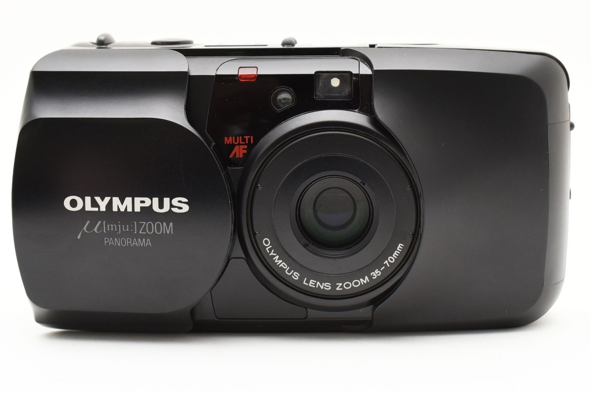 MINT】 Olympus μ mju Zoom Panorama Black Point & Shoot 35mm Film