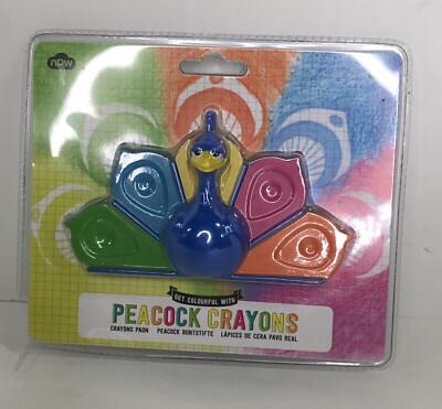 Peacock Crayons NPW peacock Shaped New In Package 6x4  52015 Collectible Arts