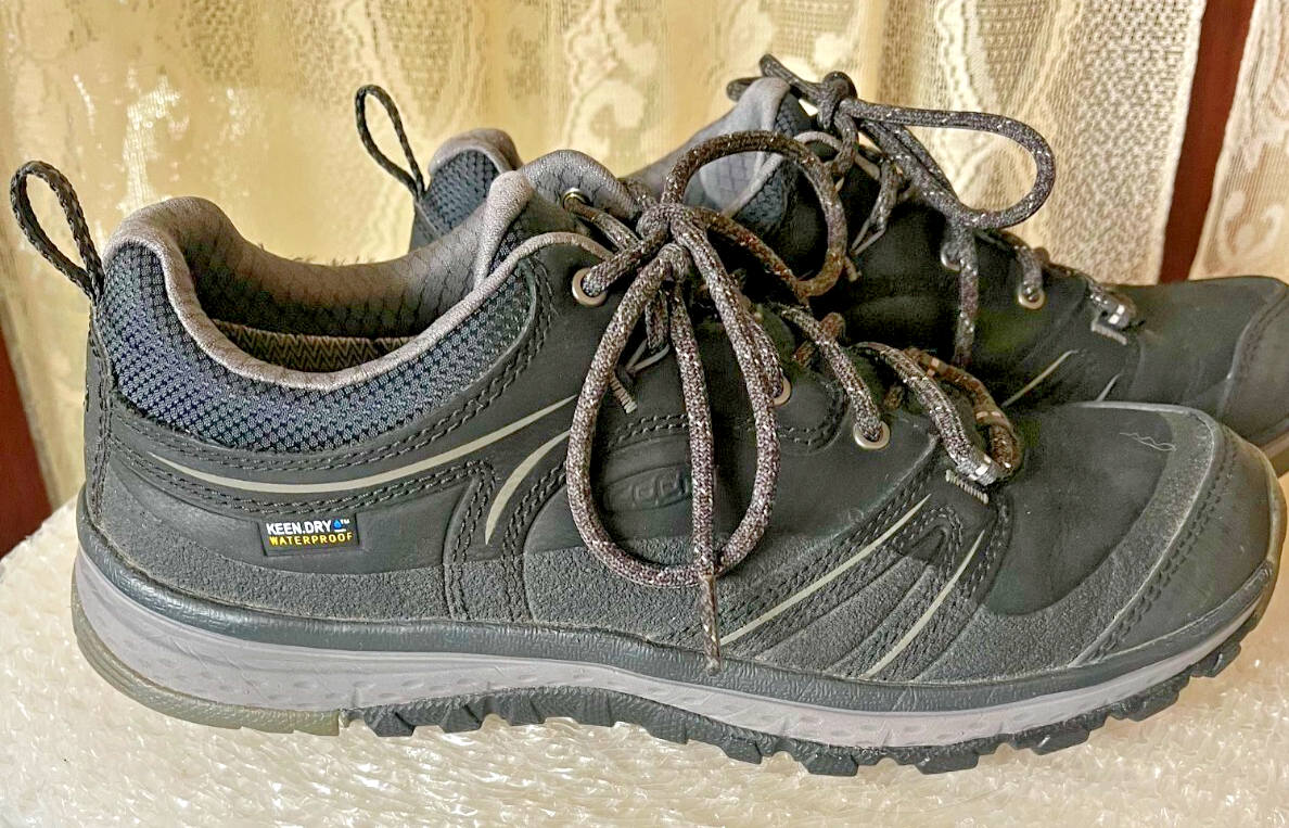 Scarpe da ginnastica Keen donna taglia 8 5 W impermeabili nere in pelle escursionismo casual