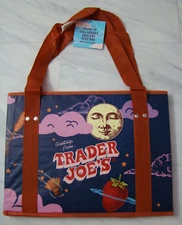 New Trader Joe's Stand Up Collapsible Reusable Grocery Tote Shopping Bag