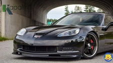 C 6 Corvette 05-13  Z06 ZR1 Style Front Bumper Lip Splitter Carbon Flash Finish