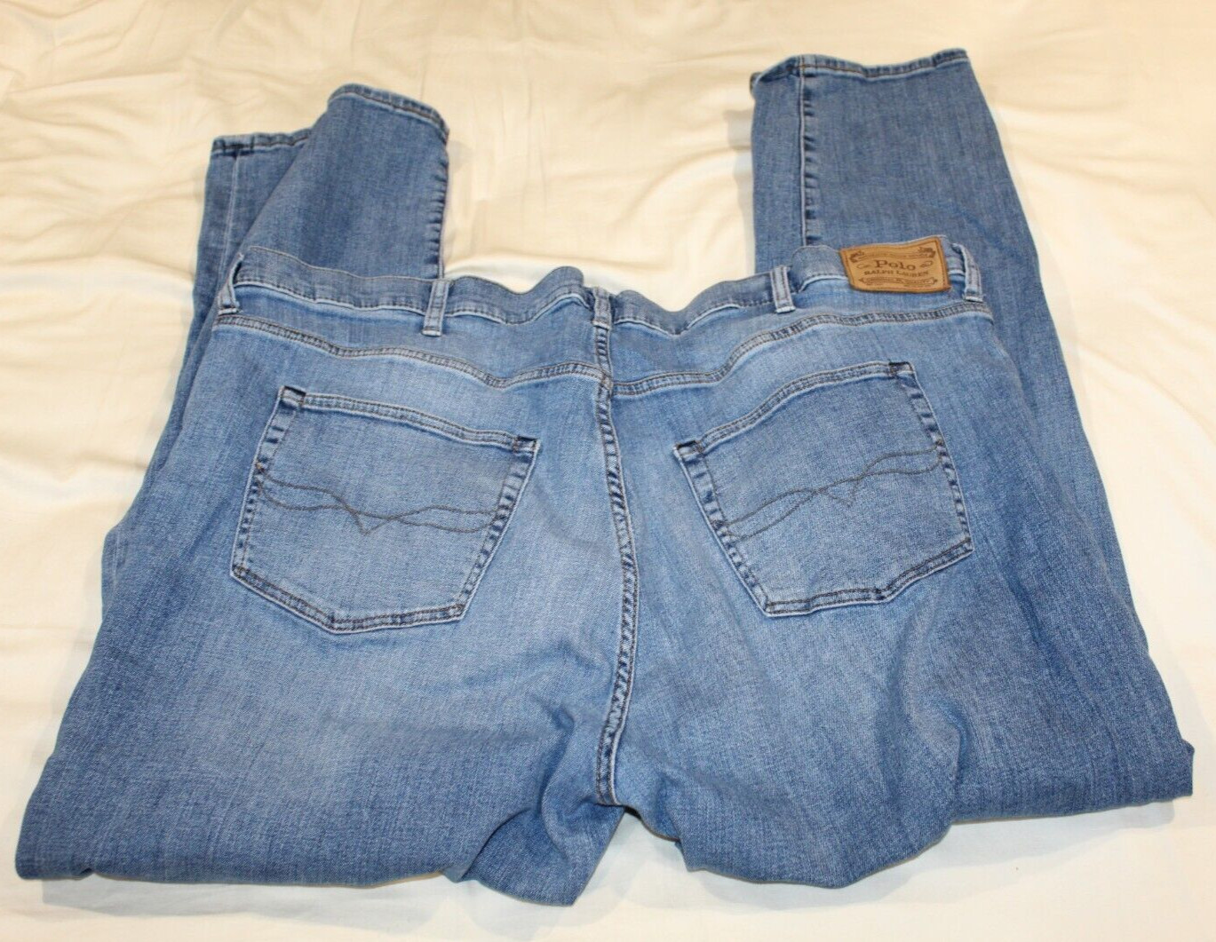 Ralph Lauren POLO RALPH LAUREN THE HAMPTON RELAXED STRAIGHT straight denim pants for men, W36 equivalent cotton blue type Vintage Second Hand