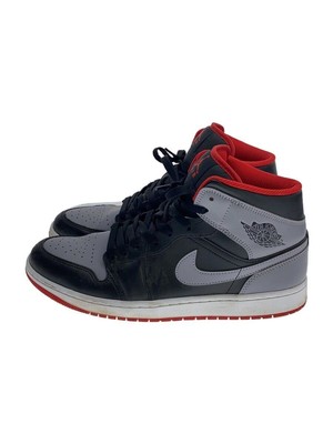 Nike High Top Sneakers AIR JORDAN 1 MID 29.5 cm GREY LEATHER Used 
