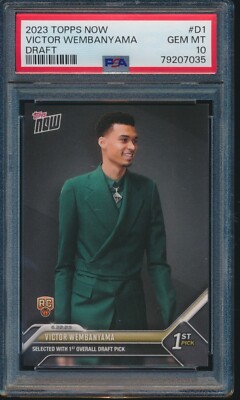 2023 Topps Now Wembanyama ルーキーカードPGI 10 PSA 10 VICTOR WEMBANYAMA 2023 Topps Now Draft #D1 SPURS Rookie