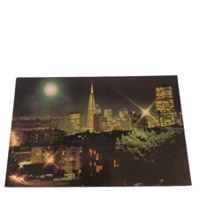 Postcard The Romance of San Francisco Night Life California Chrome Unposted