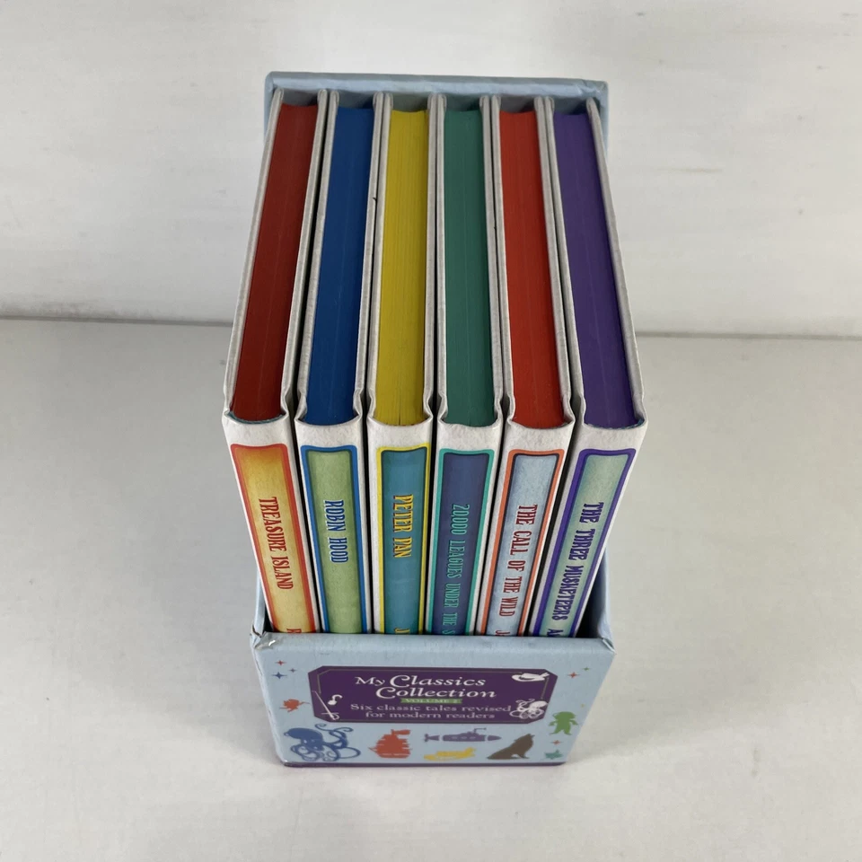 My Classics Collection Vol 2 Peter Pan Robin Hood Treasure Island & More 6 Books Foto 3 de 4