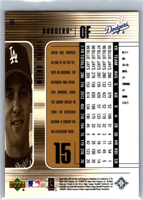 SHAWN GREEN 2000 Upper Deck SPx Baseball Card #30 Los Angeles
