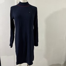 Tommy Hilfiger Women's Mock Turtle Neck Dress Dark Blue Navy Size XS Ultra Soft