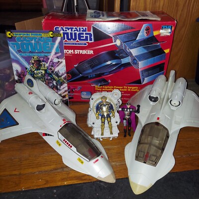 1986 CAPTAIN POWER Phantom Striker BOX + Powejet XT-7 Energizer COMIC ...