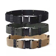 Tactical Combat Belt Webbing with Eyelets Military Utility Security Police Belts