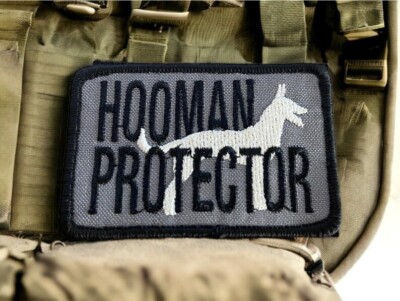 Hooman Protector K-9 Hook and Loop Funny Animal Morale Patch for Dogs ...