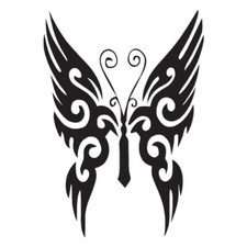 Tribal Butterfly - Vinyl Decal Sticker - Multiple Color Sizes - Ebn132 Tribal Butterfly - Vinyl Decal Sticker - Multiple Color Sizes - Ebn132