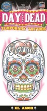 Tinsley Transfers El Amor Day Of The Dead Temporary Tattoo FX