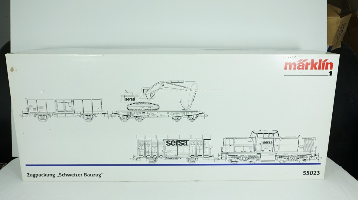 Marklin 1 Gauge Swiss Track Laying Train Set Sersa Am 847 Diesel